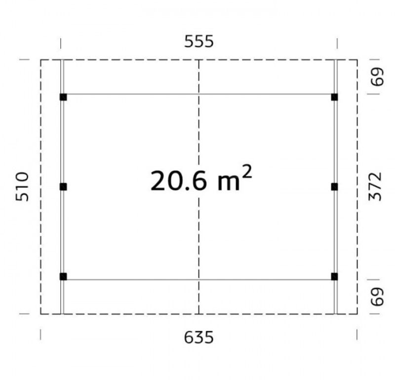 Carport 21 m²